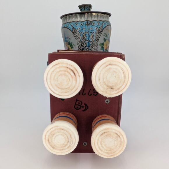 Whimsical Dog Robot Found Object Art Sculpture VTG Parts Tin Pet Assemblage Art - Picture 8 of 12